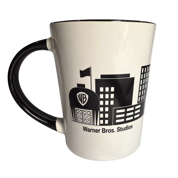 Warner Bros Studio Tour Hollywood Black and White Skyline Coffee Mug - Picture 2 of 10